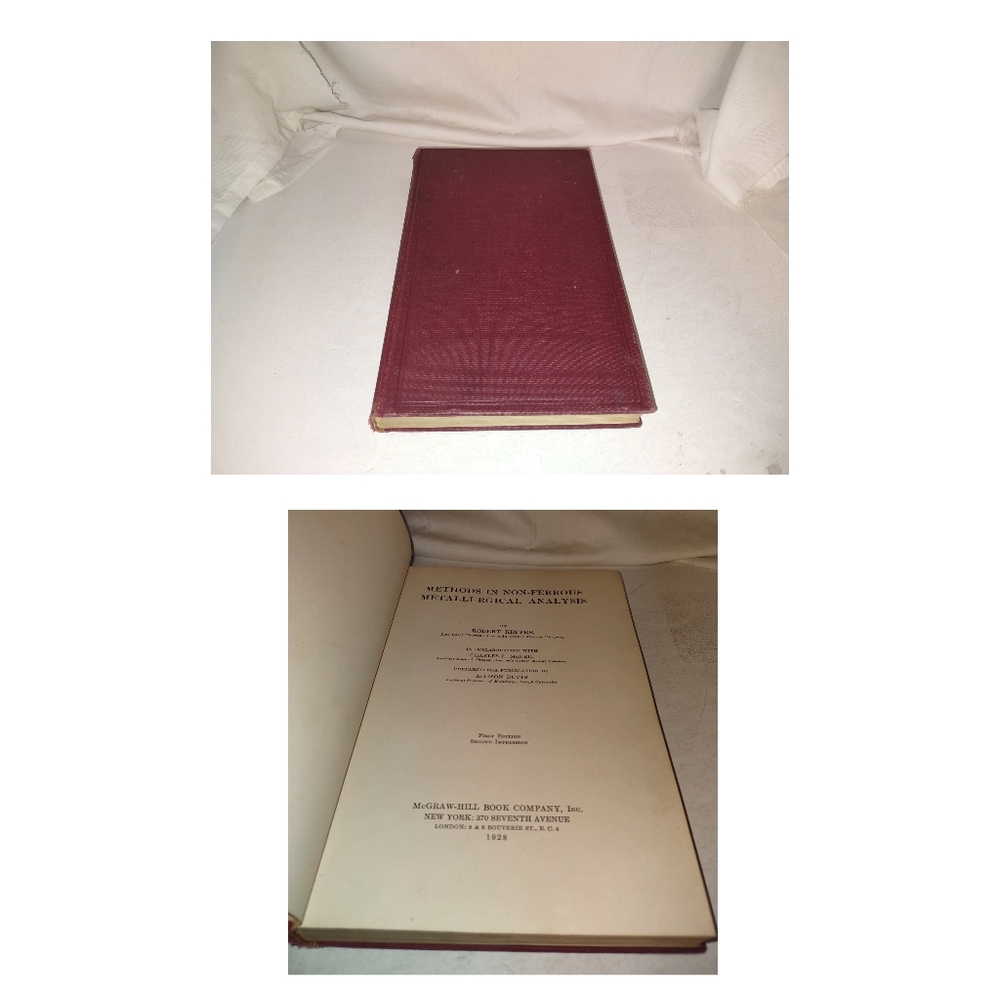 Methods in Non-Ferrous Meallurgical Analysis by Robert Keffer 1928 1st Edition A
